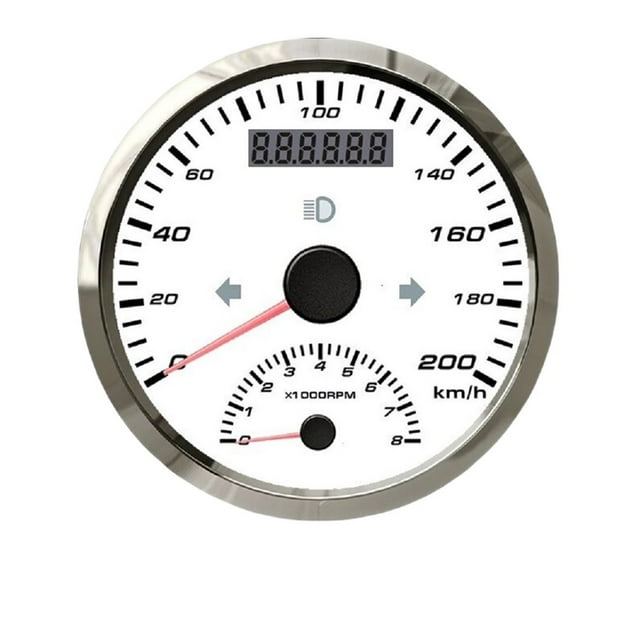 85mm GPS Speedometer Odometer GPS Antenna 125 Km/h 200km/h With Tachometer 0-8000 RPM Over Speed Buzzer Alarm 2IN1 Tacho Gauge ,High Precision