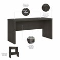 thumbnail image 3 of Echo 60W Credenza Desk in Charcoal Maple - Engineered Wood, 3 of 7