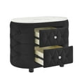 thumbnail image 6 of LiviNest King Size Bed with TV Lift: Modern Upholstered Bed Set with Electric Fireplace - Black Velvet Tufted Headboard for Master Bedroom Luxury Furniture, 6 of 6