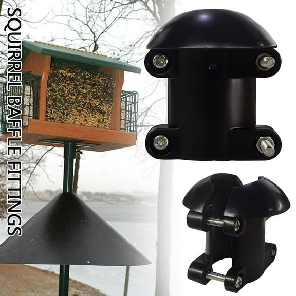 SHAPERME Squirrel Baffle Accessory for Bird Houses and Bird Feeder Pole, Pole Mounted Buckle Stopper for Bird House Guard, Pole Mounted Buckle