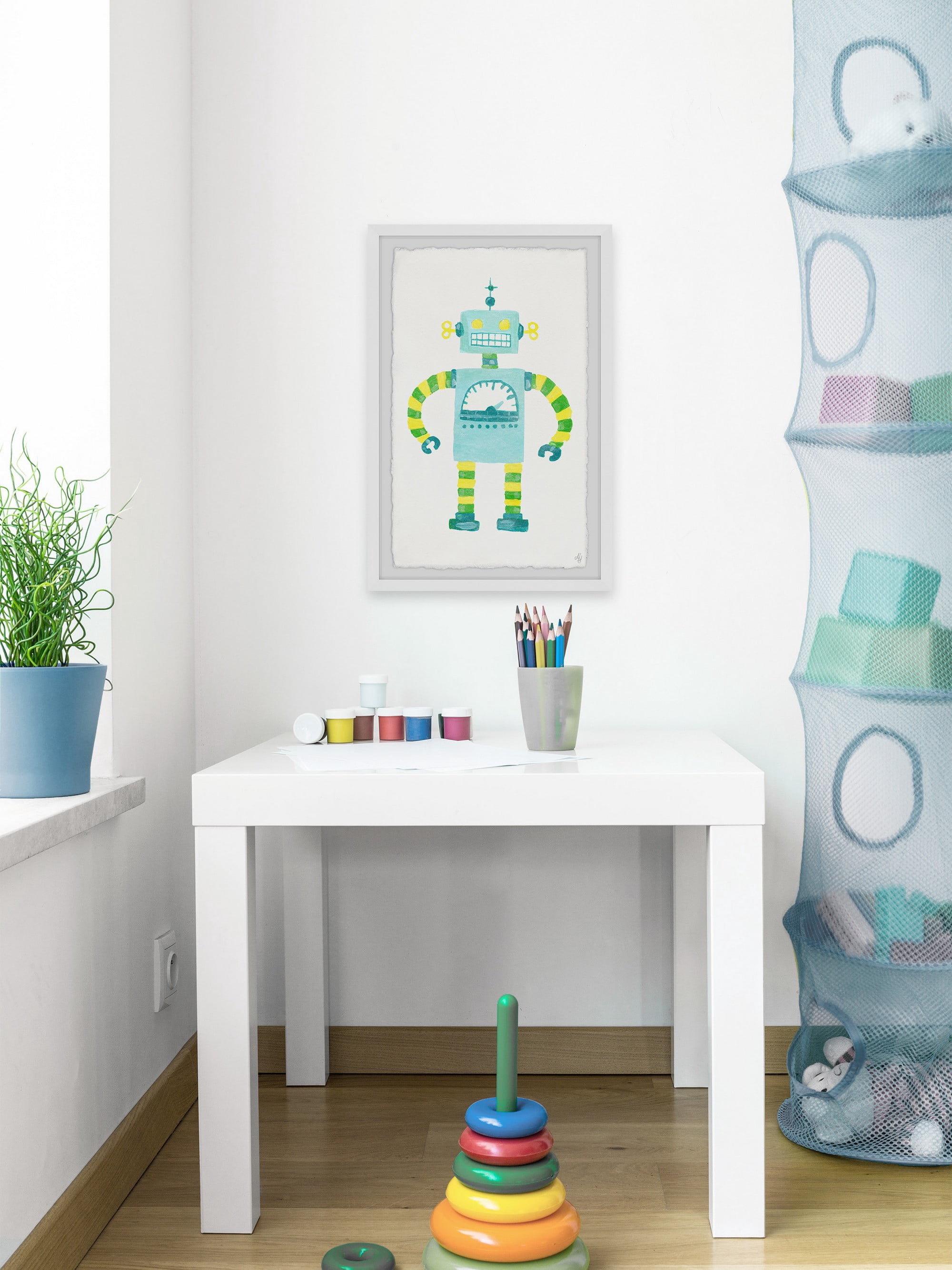 Marmont Hill Eccentric Robot Framed Wall Art