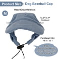 thumbnail image 2 of Gorra para perros Unique Bargains para protección solar, gorra de visera de verano para perros y gatos con agujeros para las orejas, gorra ajustable para cachorros, tocado mediano azul, 2 of 7
