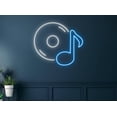 thumbnail image 2 of Vinil Record Musical Notes Neon Sign, Musical Notes LED Sign, 2 of 4