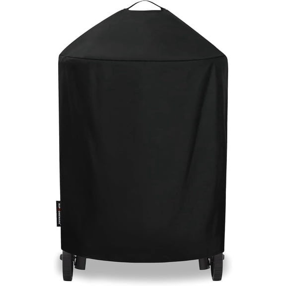 6755 Grill Cover for Char-Griller Akorn Kamado and Premium Kettle Charcoal Grill, Heavy Duty Waterproof Kamado Grill Cover, Black