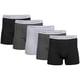 thumbnail image 1 of Calzoncillos tipo bóxer Gildan para hombre, color negro/carbón/gris, paquete de 5, 1 of 6