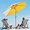 Yellow/White, variant on GDY 7.5 ft Multi-Color Beach Umbrella and Base with Button Tilt Sun Protection Beach Umbrellas Sunshade for Market, Patio, Pool (Yellow and White)