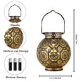 thumbnail image 4 of Set of 2 Moroccan Style Metal Table Lamp 18cm H Battery Powered Cordless Lamp with LED Fairy Lights Bulb, 4 of 10
