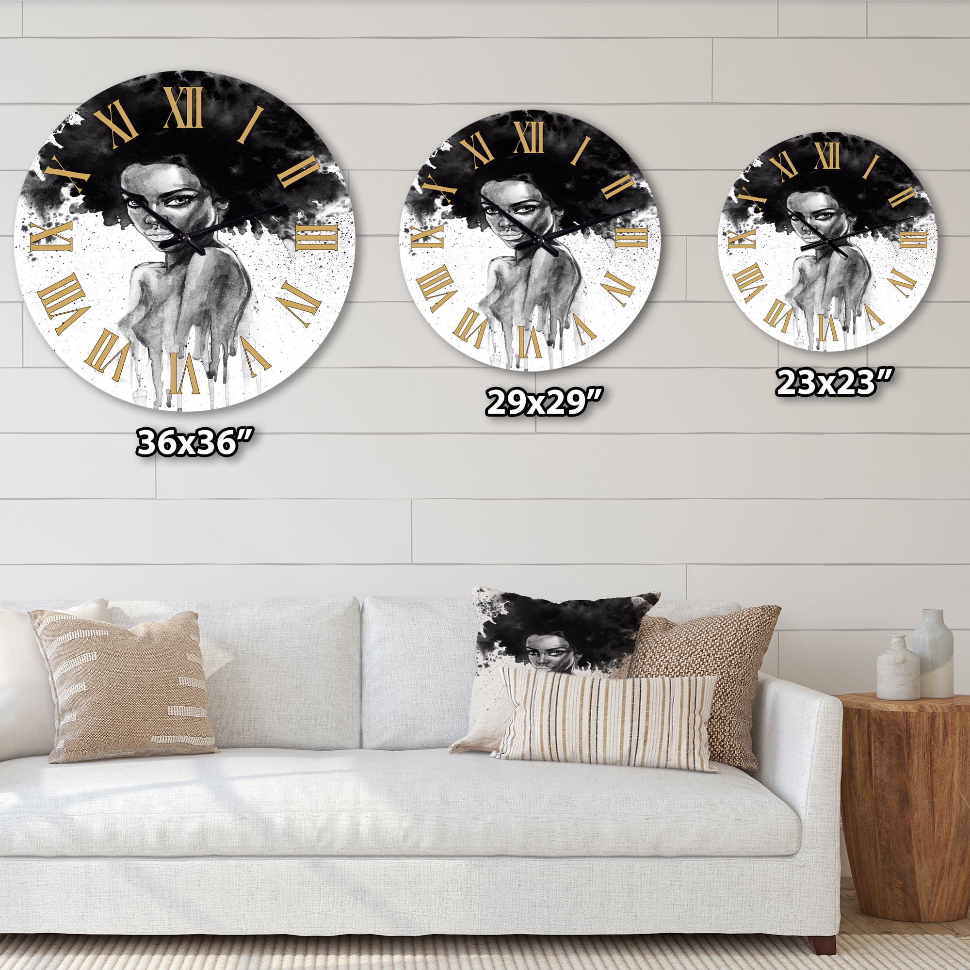 Designart 1 in Modern,Contemporary Wall Clock