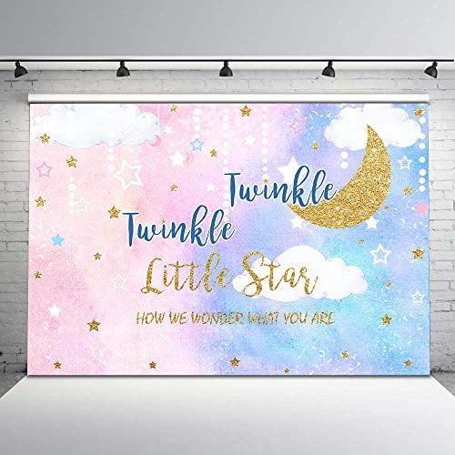 pics Pink Twinkle Twinkle Little Star Baby Shower Theme mehofoto gender reveal backdrop pink blue twinkle twinkle little star baby shower photo background 7x5ft glitter star moon baby reveal backdrops for