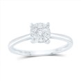 thumbnail image 4 of 10K White Gold Womens Round Diamond Flower Cluster Ring 1/4 Cttw, Womens Size: 5-10, 4 of 4