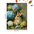 thumbnail image 3 of Qisvanset Rabbit Hydrangea Canvas Wall Art 15.75x11.81 Inches, 3 of 8