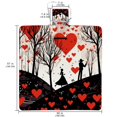 thumbnail image 2 of Valentine's Day Canvas Waterproof Picnic Mat | Outdoor Beach Blanket for Camping & Travel - Large Foldable Picnic Mat with Tote Bag for Outdoor Events, 2 of 6