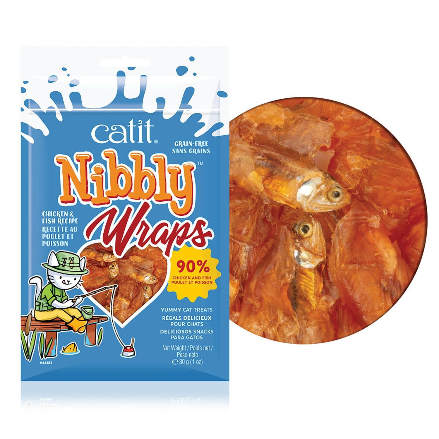 Catit Nibbly Wraps Chicken and Fish Recipe, 30g