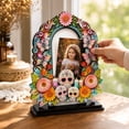 thumbnail image 4 of Day of The Dead Decorations 8 Inch Wooden Picture Frame Dia de Los Muertos Decor Indoor Halloween Table Decor for Ofrenda Altar Mexican Remembrance Supplies Style A, 4 of 6