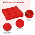 thumbnail image 3 of Gymax Ensemble de 2 Coussins de Siège Carrés pour Chaise, Imperméables, Intérieur Extérieur, Rouge, 3 of 7