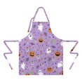 thumbnail image 2 of Purple Halloween Apron-Garden Aprons for Women with Pockets-Cotton Linen Waterproof Kitchen Cooking Gardening Aprons Adjustable for Kitchen,Cooking,BBQ and Salon 32"x27", 2 of 7