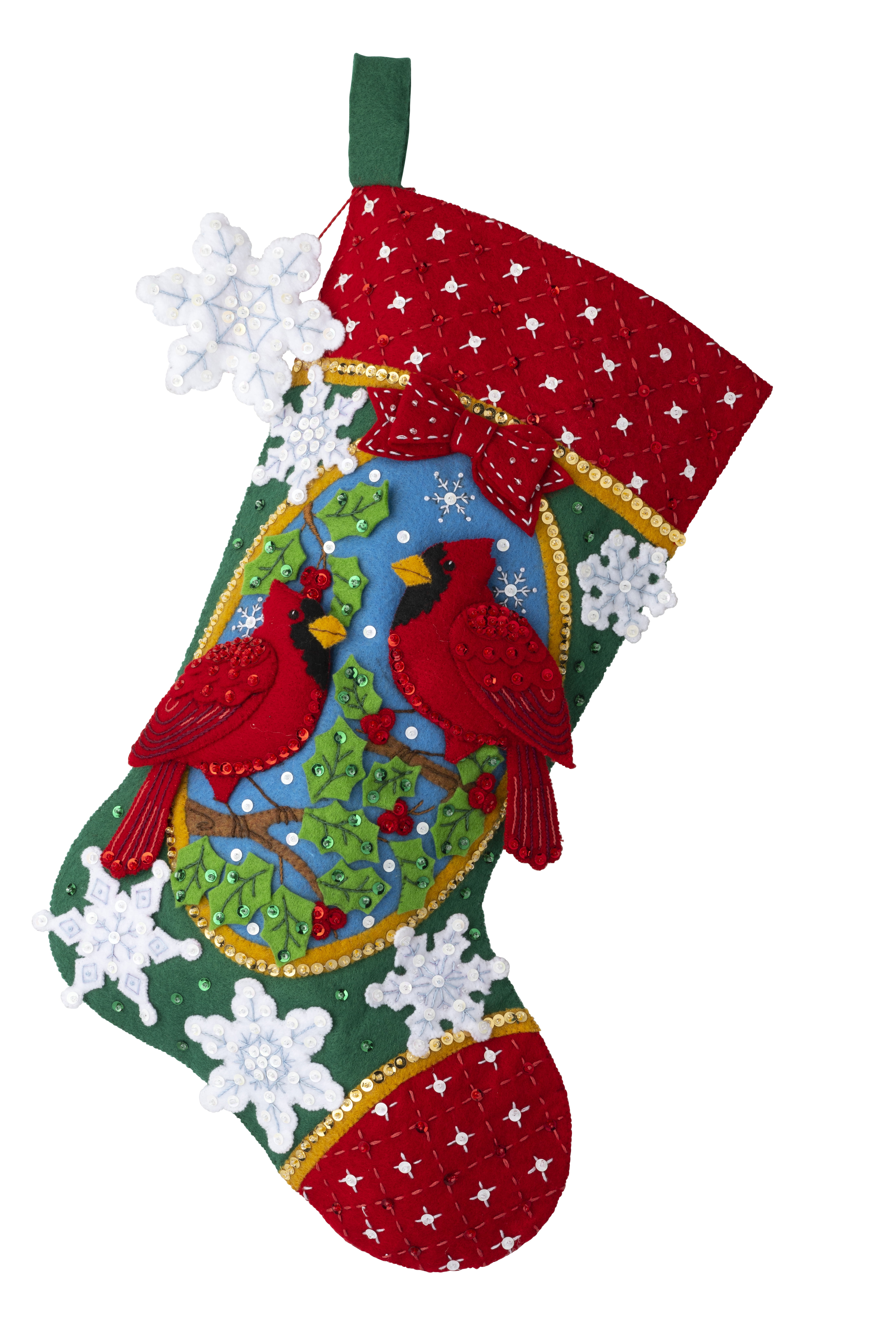 Bucilla Felt Applique 18 Stocking Making Kit, Classic Christmas, Perfect  for DIY Arts and Crafts, 89532E