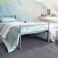 thumbnail image 3 of Cama Vida de lujo ligero Somier de hierro Combinaciones de múltiples tamaños, fácil instalación Plataforma de metal premium Niños adultos Listones robustos mejorados Cama individuall HOMEMAKE FURNITURE  LONITA TWIN SILVER, 3 of 9