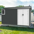 thumbnail image 4 of Outdoor 8x12FT Metal Storage Shed Featuring Floor Base, Windows, and Double Hinged Doors – Secure and Spacious, 4 of 8