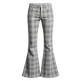 thumbnail image 6 of LRen Big Girls Yoga Pants Flare Leg Dressy Pants Bell Bottoms Plaid Striped Pants with Pockets Trousers for Tween Girls Age 7-8 Years, 6 of 6