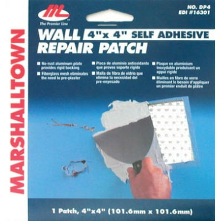MARSHALLTOWN TROWEL Drywall Patch Kit, 4 x 4-In. (Best Way To Patch Holes In Drywall)