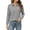 Gray#20722GG, variant on Hearthz Women Polo Shirt 3 Button Women's Long Sleeve Shirt Relaxed Fit Solid Color Women's Shirt Tennis Activewear Light Gray XL