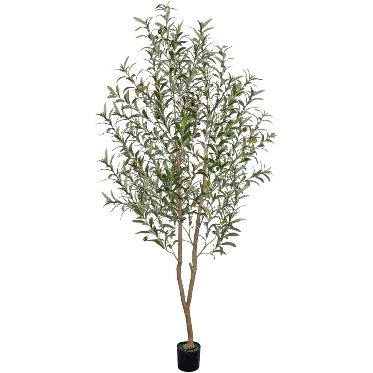 Romswi 6FT Artificial Olive Tree Tall Fake Potted Olive Tree with Lifelike Fruits Faux Olive Tree For Home House Office Decor Indoor