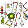 thumbnail image 1 of 10 Packs Bird Swing Chewing Toys Parrot Ock Toys Parrot Ca Toy Bird Perch With Beads Hanging For S Parakeets, 1 of 4
