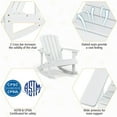 thumbnail image 4 of Topcobe Outdoor Wooden Kid Adirondack Rocking Chair with Slatted Seat, Toddler Living Room Chair-White, 4 of 7