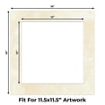thumbnail image 2 of Earthen Off White Picture Frame Mat for 16x16 Frames - Fits 12x12 Photos - 10 Mats, 2 of 7