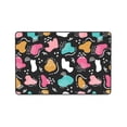 thumbnail image 4 of Abstract Colorful Coud Rain Doodle Rugs Doormat, Non-Slip Machine Washable Carpets Floor Door Mat , 36" x 24", 4 of 6