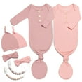 thumbnail image 1 of Set de batitas para bebé Noah Baby 2 piezas con gorrito y nudo, 1 of 8