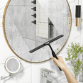 thumbnail image 6 of GYTFShower Squeegee for Shower Glass Door with Adhesive Hook,10-Inch Matte Black Squeegee,Bathroom Cleaner Tool Household Window Mirror Squeegee,Cleaning Tile Wall, Car, 6 of 8