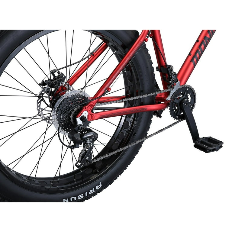 Mongoose Argus TRX Fat Tire Mountain Bike 26 Inch Wheels 16 Speeds Red