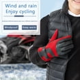 thumbnail image 4 of Gants à Écran Tactile Hiver Chauds Coupe-Vent pour Téléphone Intelligent, Gants Thermiques pour Randonnée, Conduite, Cyclisme, Course (Rouge), 4 of 4