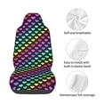 thumbnail image 4 of Wukai Rainbow Hearts Full Set Car Seat Covers with Soft Padding Universal Auto Front Seats Protector and Cushion Mat, 4 of 5