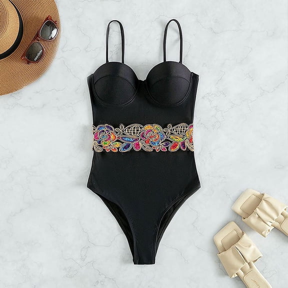 Sexy One Piece Swimsuit Ruffle Strappy Swimsuit Print Floral Swimwear Women Backless Bathing Suit Beach Wear Monokini A3