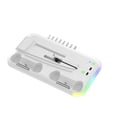 thumbnail image 1 of RGB Cooling Stand for PS5 Slim Console - 3-in-1 Charging Dock with Dual Controller Charger & 10 Game Disc Storage, Smart LED Lights, Anti-Slip Base, Overcharge Protection | PS5 Slim Accessories, 1 of 7