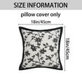 thumbnail image 7 of Unique Bargains Set of 2 Chenille Leaves Jacquard Throw Pillow Covers Black, 7 of 7