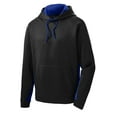 thumbnail image 5 of Sport-Tek Sport Wick Fleece Colorblock Hooded Pullover-XS (Black/ True Royal), 5 of 6