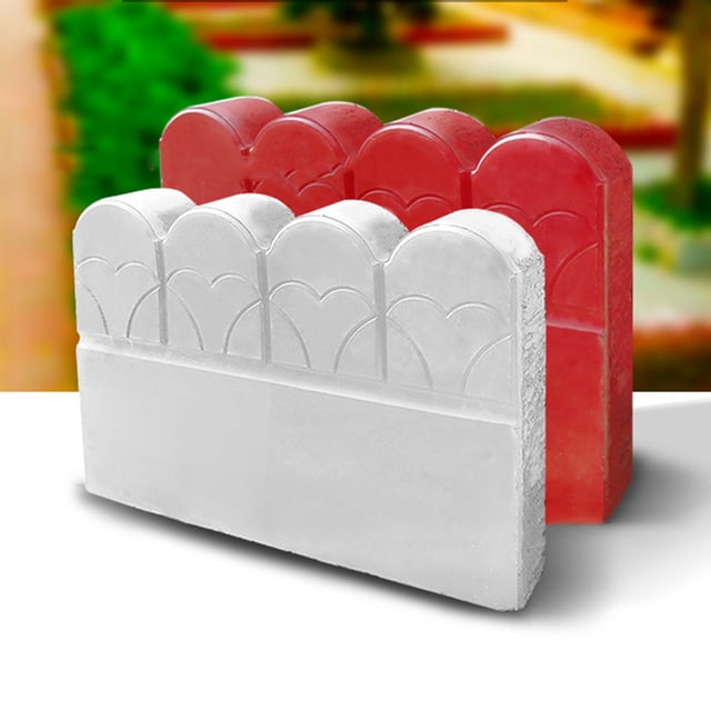 OULII Cement Brick Mold Plastic White With Garden Decoration 1Pack