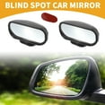 thumbnail image 2 of Unique Bargains 1 Pair Universal Blind Spot Car Mirrors Car Auxiliary Mirror 360 Degree Rotation Adjustable Glass Black, 2 of 6