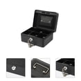 thumbnail image 3 of MasteelfCA 1 Set Thickened Cash Box with Key Lock Portable Iron Money Box Storage Case, 3 of 8