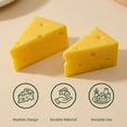 thumbnail image 6 of TRIFUNESS 2set/4pcs Realistic Resin Cheese Slice Model, Kitchen Display Prop for Christmas Halloween Party, Yellow, 6 of 7