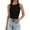Black, variant on SHenli Womens Crochet Tank Tops Short Sleeve Short Sleeve Shirts Linen Cotton Basic Tees