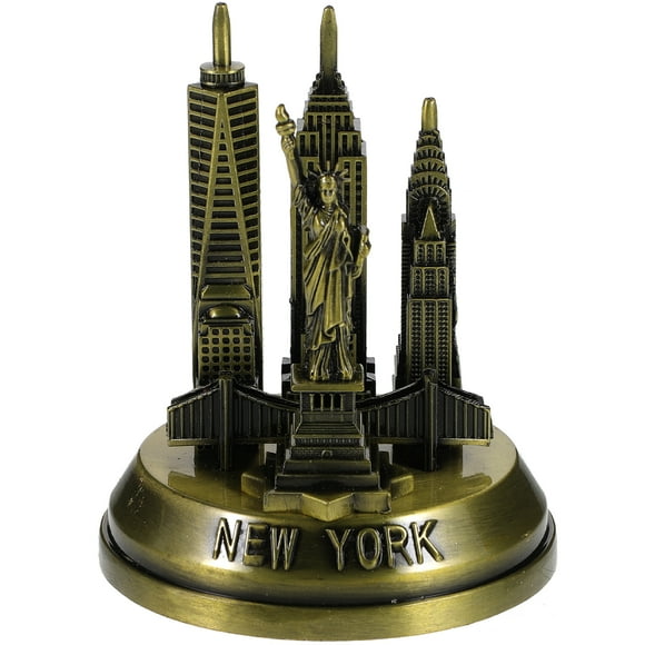 New York Landmark Metal Statue Metal Craft Alloy Landmark Architecture New York Building Model