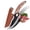Brown, variant on Meat Cleaver Knife 7" Stainless Steel Kitchen Knife with Sheath Heavy Duty Butcher Knife Serbian Chef Cutting Knife Full Tang Wooden Handle