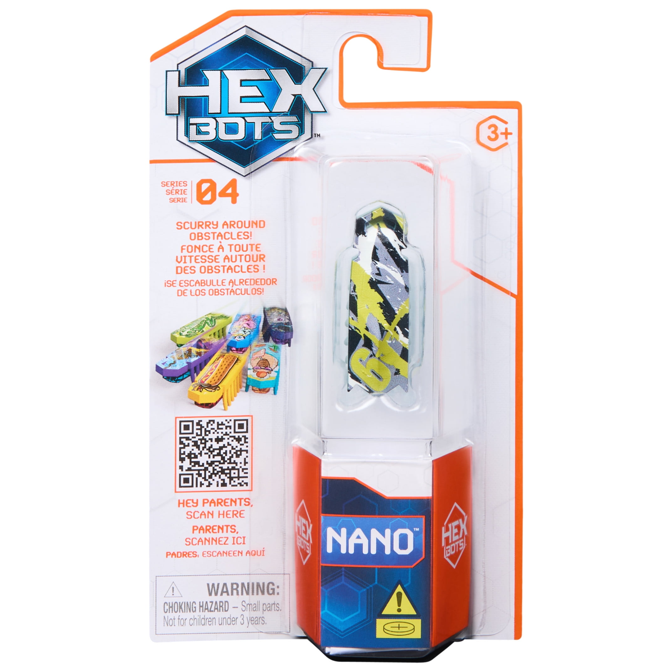 HEX BOTS Nano Single, Autonomous Mini Robot Toys with Vibration Technology, Ages 3 & Up