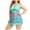 Blue, variant on Rotm Plus Size Swimsuit Womens Tummy Control Bathing Suit One Piece Plus Size Swimsuits Lace Up Back Ruffle Swim Suits 2026 Blue,XL