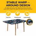 thumbnail image 4 of Tropical Palm Trees Table Cloths for 4 Foot Rectangle Tables, Desert Camels Houses Aloe Vera Black Patio Waterproof Elastic Fitted Tablecloths, Washable Rectangular Table Cover for Camping, 4 of 8
